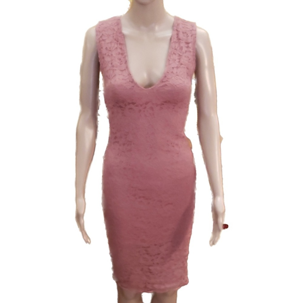 Mind Code stretch lace body con dress size small